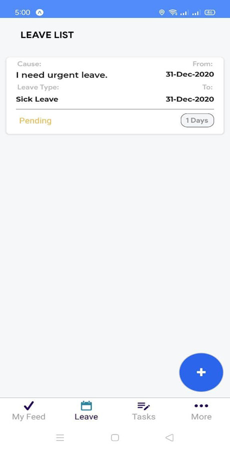 Employee Attendance Tracker EMS | Employee Android + iOS App | React Native
