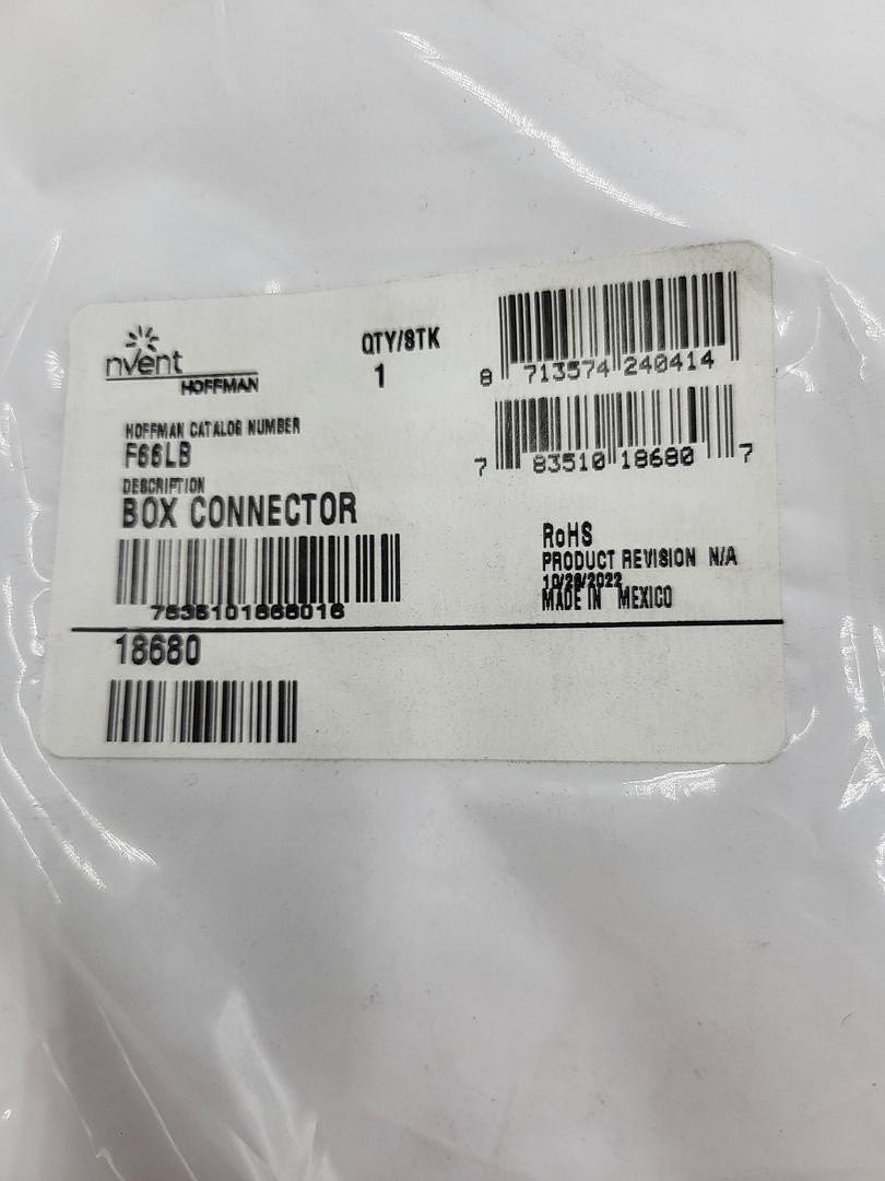 Nvent Wireway Box Connector: 6 in Wd, 6 in Ht, 7 5/8 in Lg, Steel