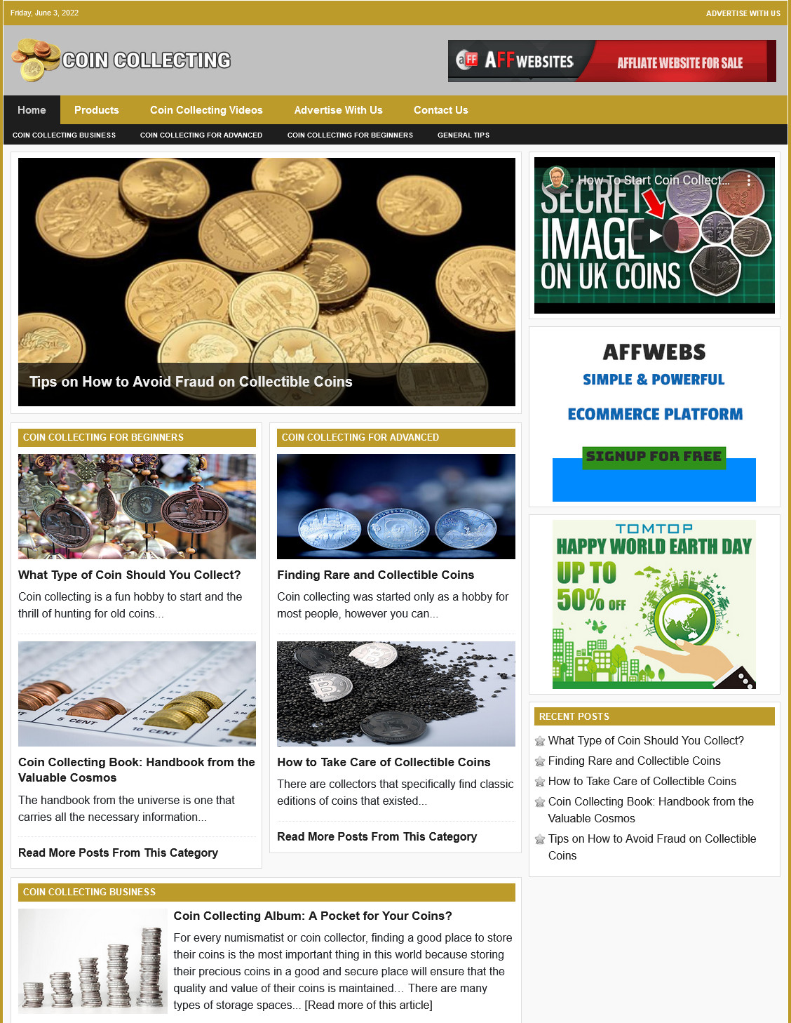 COIN COLLECTING Website Business For Sale – Work From Home Internet Business