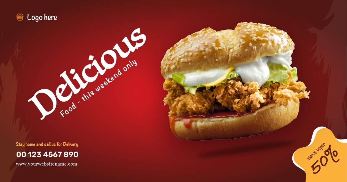 Delicious Food Social Media Marketing Templates