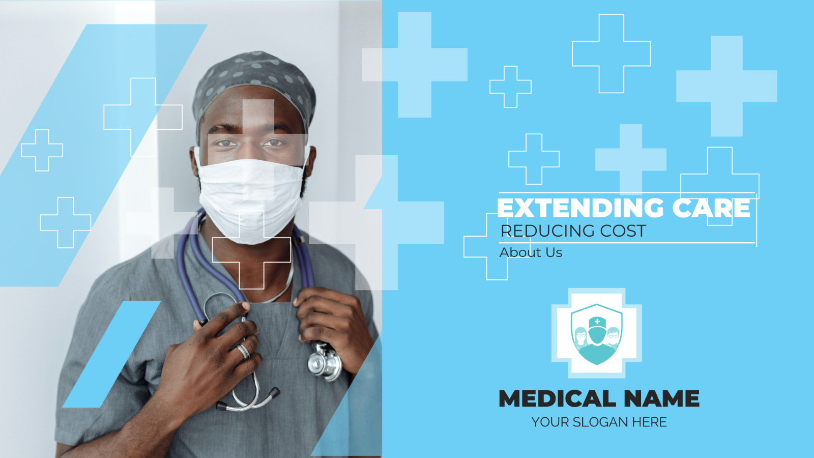 Horizontal Video Canva Template – Healthcare promo video for Medical Center