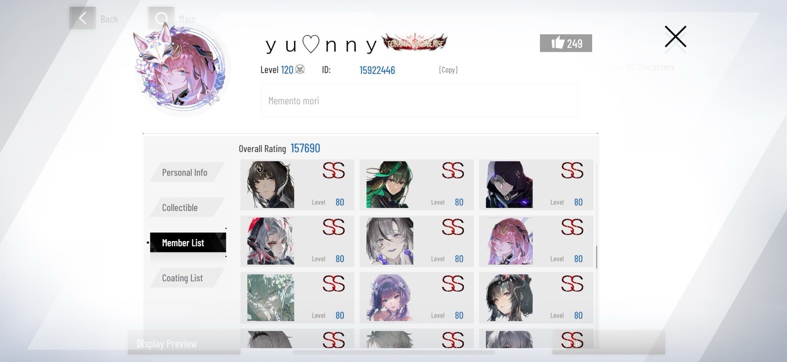 PUNISHING GRAY RAVEN GL | Premium Account Dolphin | End Game | Rank 120+ Meta