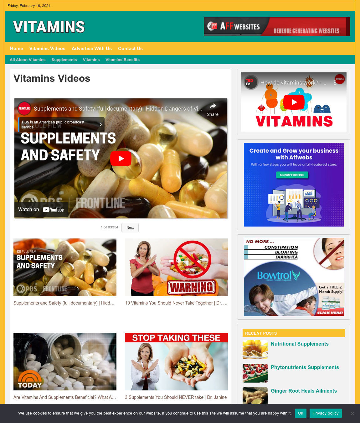 VITAMIN SUPPLEMENTS Website Business For Sale – Work From Home Internet Business