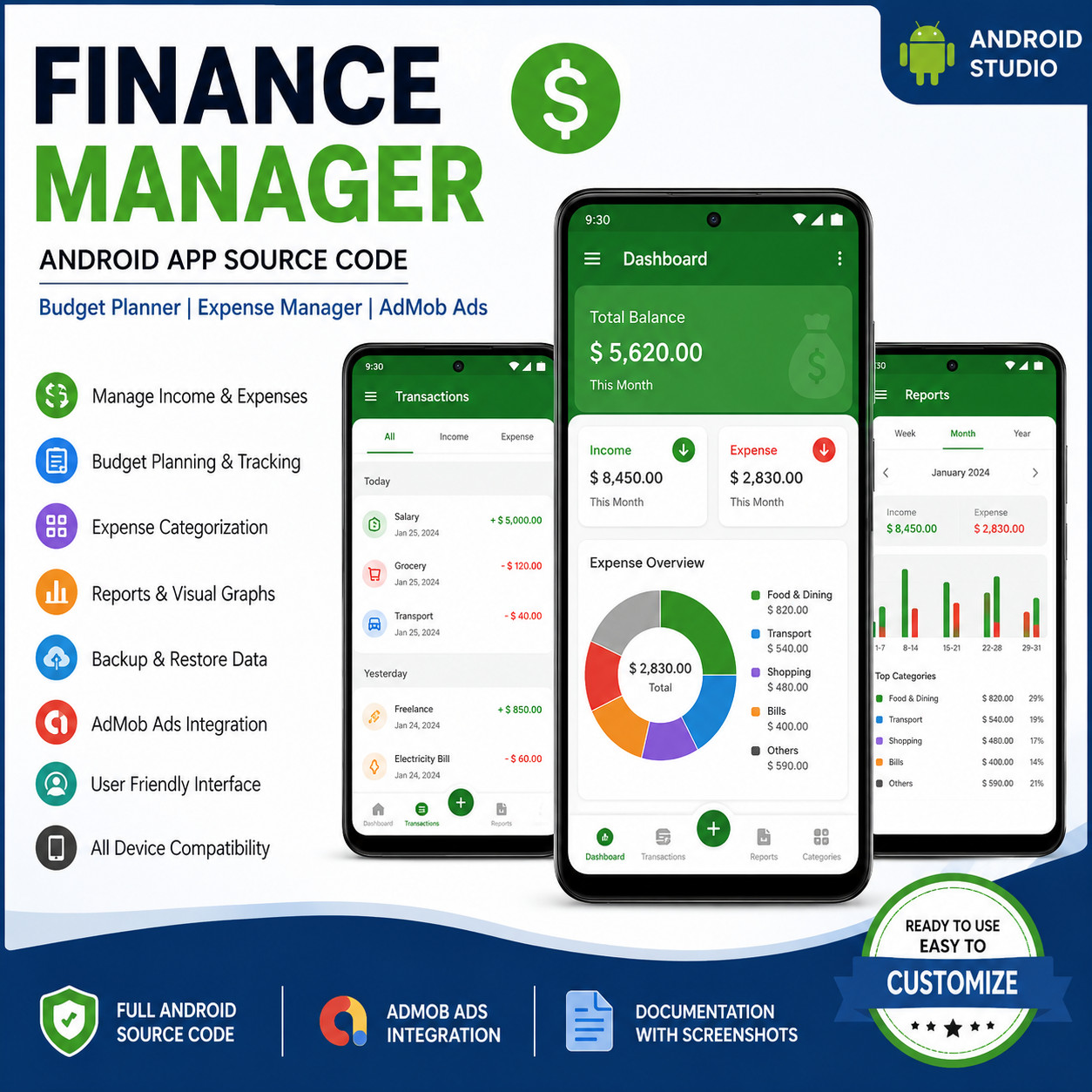 Finance – Money Management System Android App | Budget & Expense Tracker