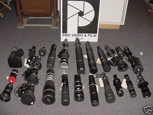 Lens lot: Zeiss, Cooke, Canon, 4 film/RED HD. ALL OFFERS CONSIDERED !!!