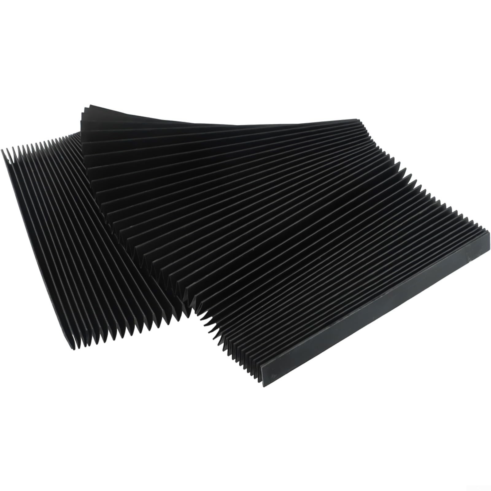 Flexible Black Accordion Bellows Cover for CNC Milling Machine Protection 200mm