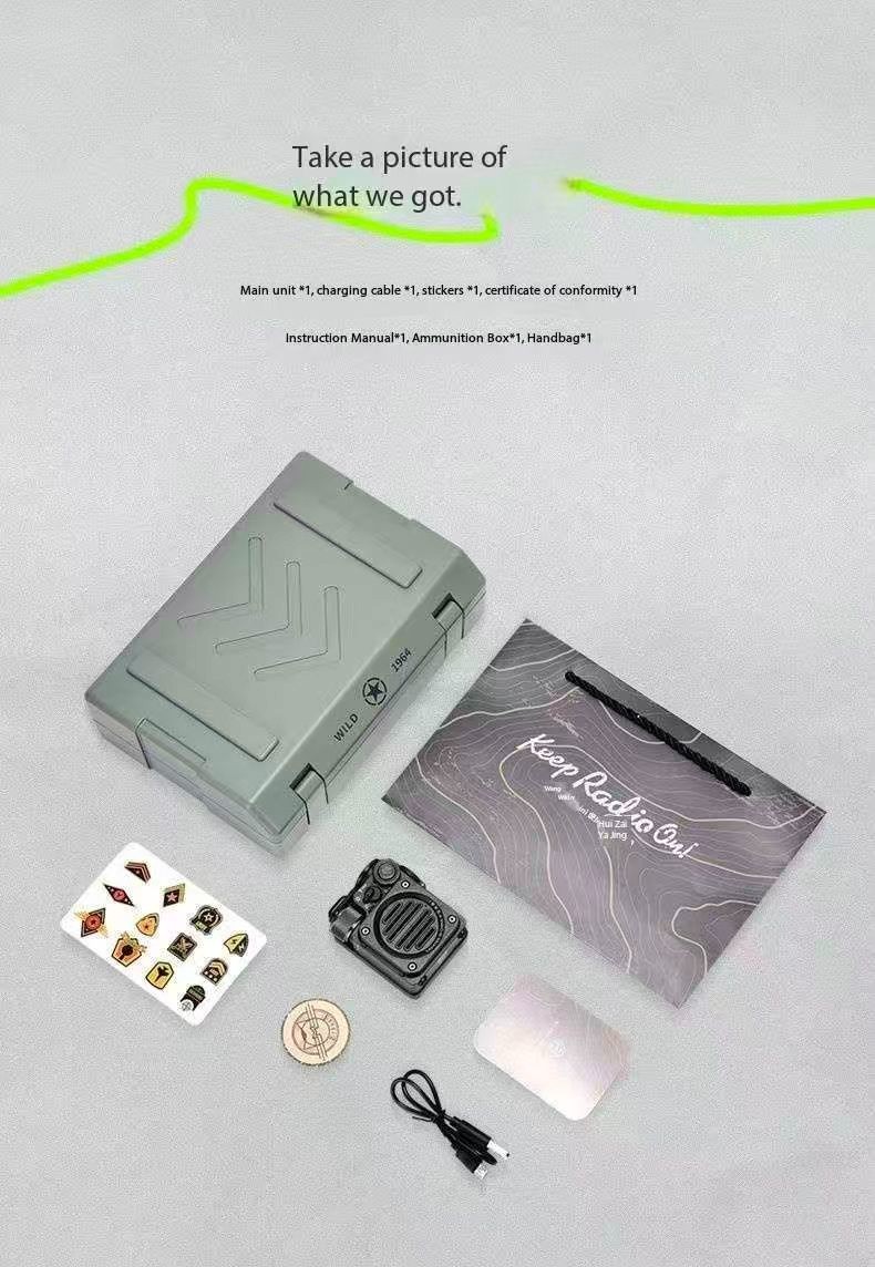 Elvis Audio Wild Mini Bluetooth Speaker, Outdoor Camping Waterproof Small Radio
