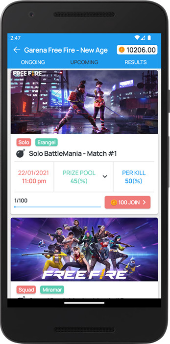 Battleon Esports Tournament Platform | Android App + Website + Admin Panel