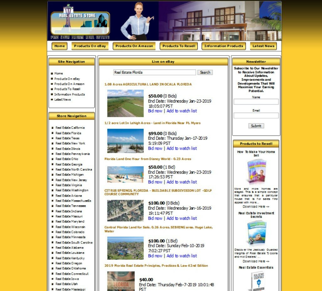 Fully Automated REAL ESTATE WEBSITE for Sale Amazon Store Adsense