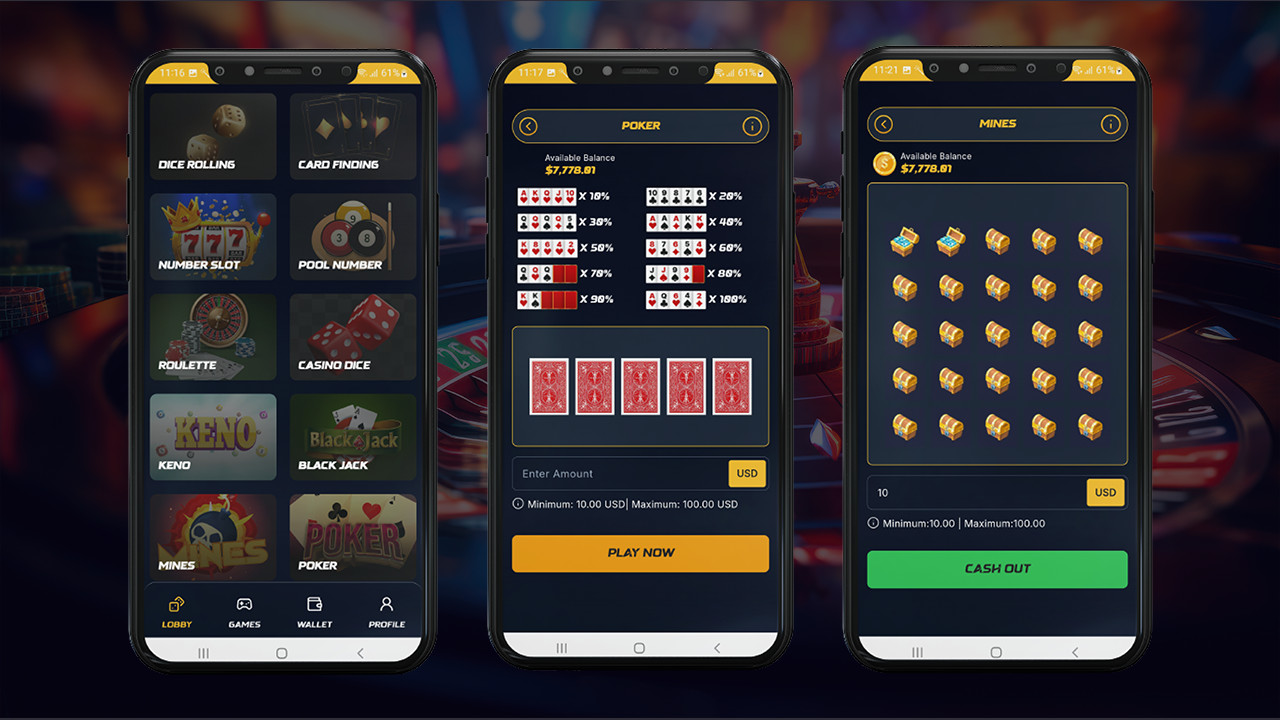 Luckora Flutter Casino Game App | Android & iOS | Full Solution | Laravel Admin