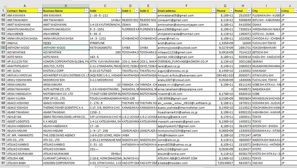 350K JAPAN Email Database list 2026 | Contact Leads (Digital Download)