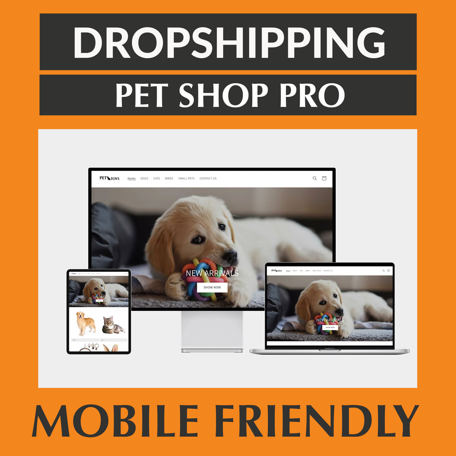 PET SHOP – Dropshipping Website Business – Fully Ready-To-Go – Shopify Store