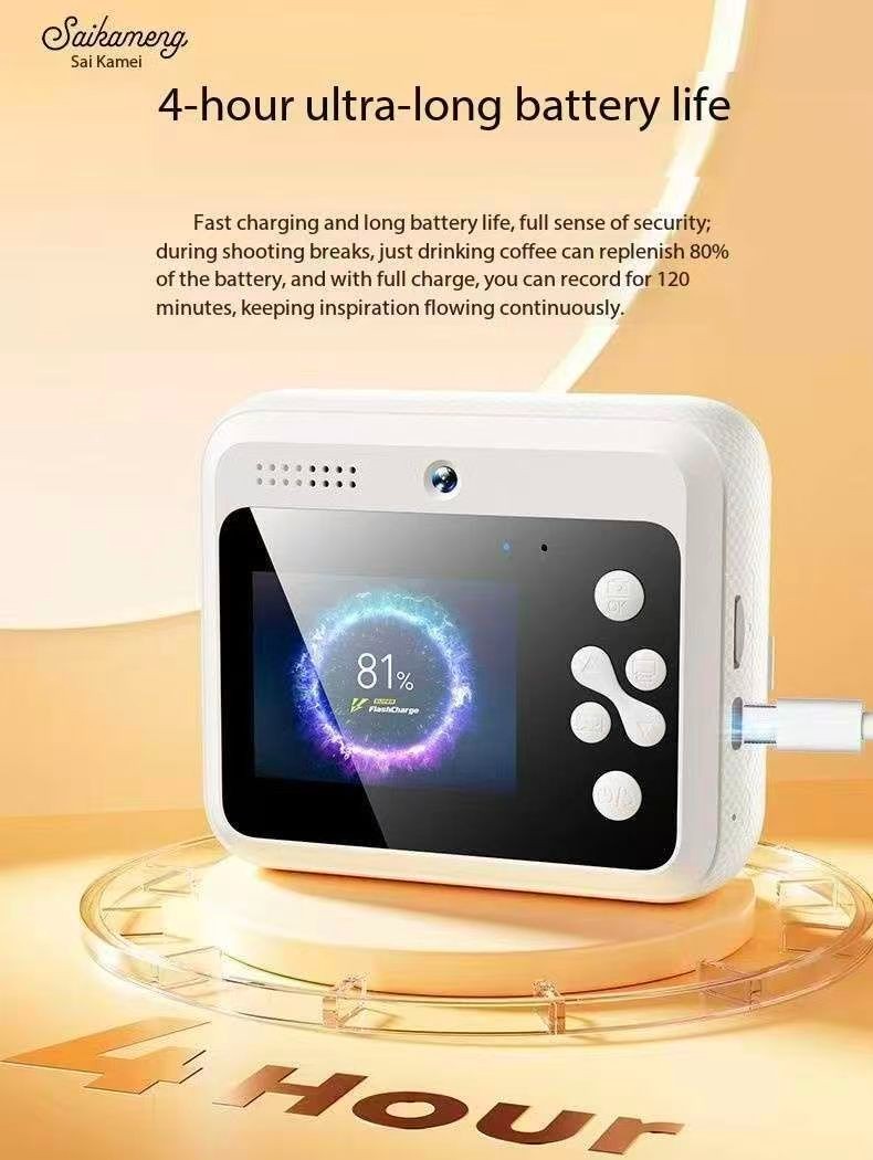 Saika Meng instant camera can take photos and print digital color images