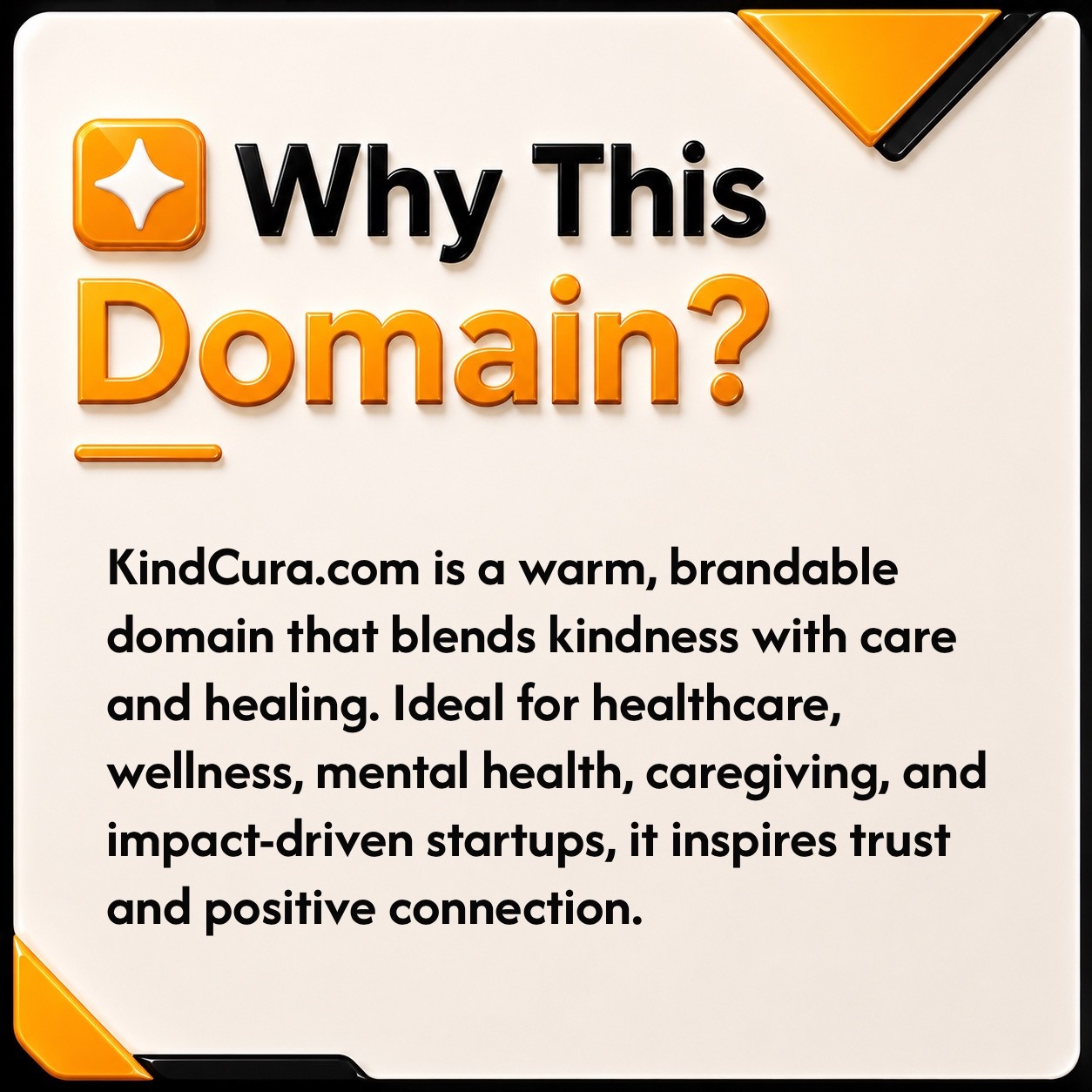 Wellness Business DOMAIN NAME FOR SALE. Brandable . Health. Care. KindCura .com