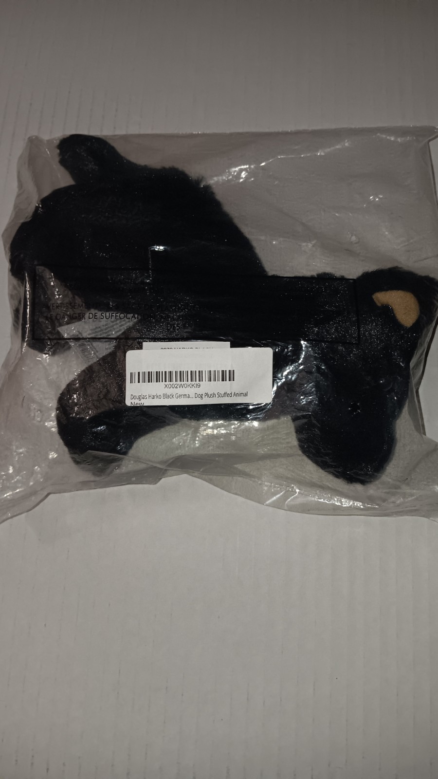 Douglas Cuddle Toy Harko Black German Shepherd Plush – NEW w/ Tags In Bag