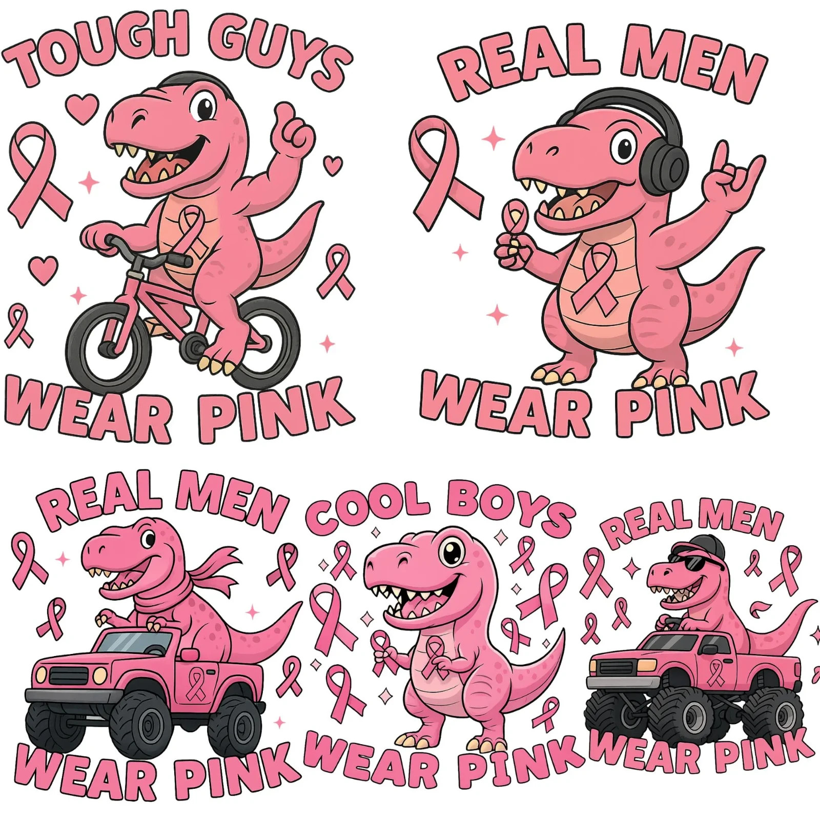 Cool Boys Wear Pink PNG, Tough Boys Wear Pink png, Breast Cancer png