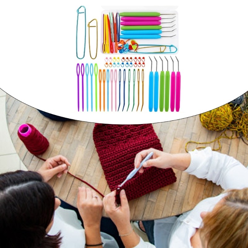 2 Set Knitting Stitching Holder Stitching Markers Knitting Tool Set for Craft