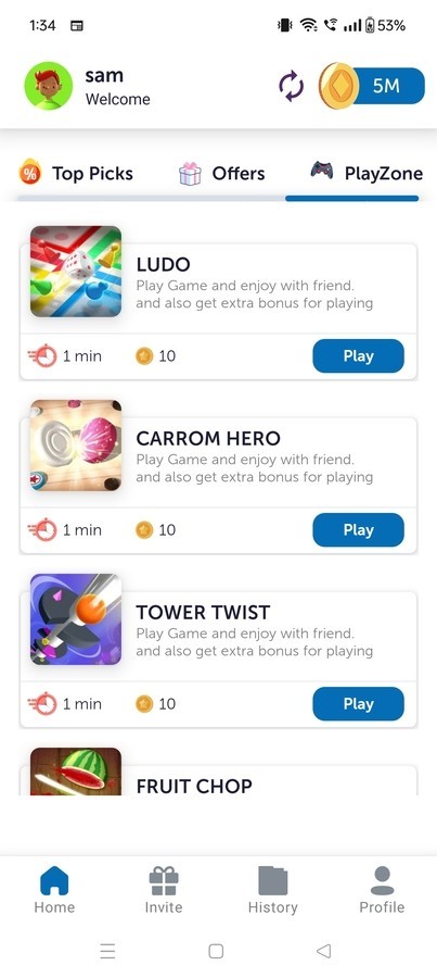 Reward App Lucky Spin + Offerwall + HTML Games | Android App + Admin Panel