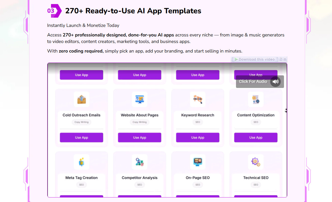 Magic Apps Ai 100% White-Label AI Apps in Just 60 Seconds!