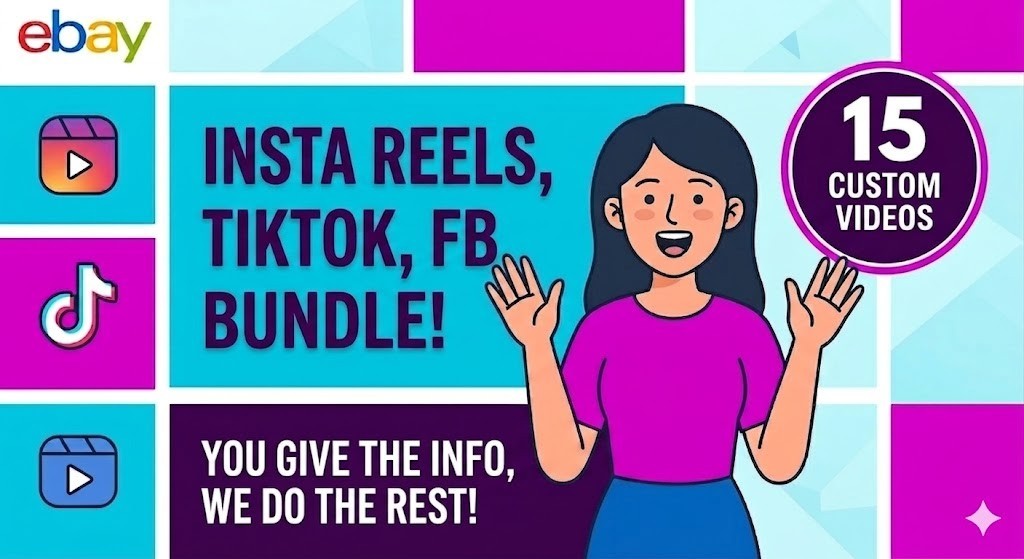 15 Custom Short Video Bundle TikTok Reels YouTube Shorts Marketing DFY Content