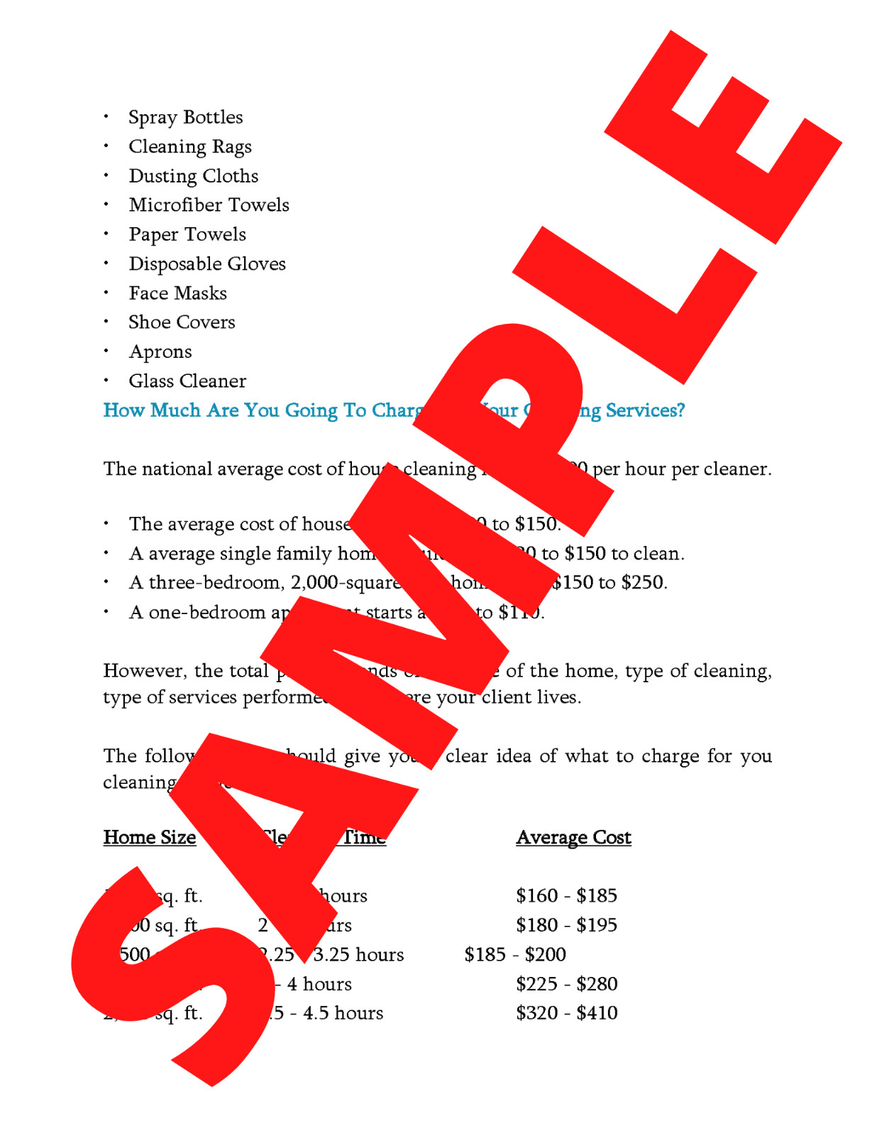 Successful Cleaning Service – Proven Start-Up Guide – Amazing Cash Flow!