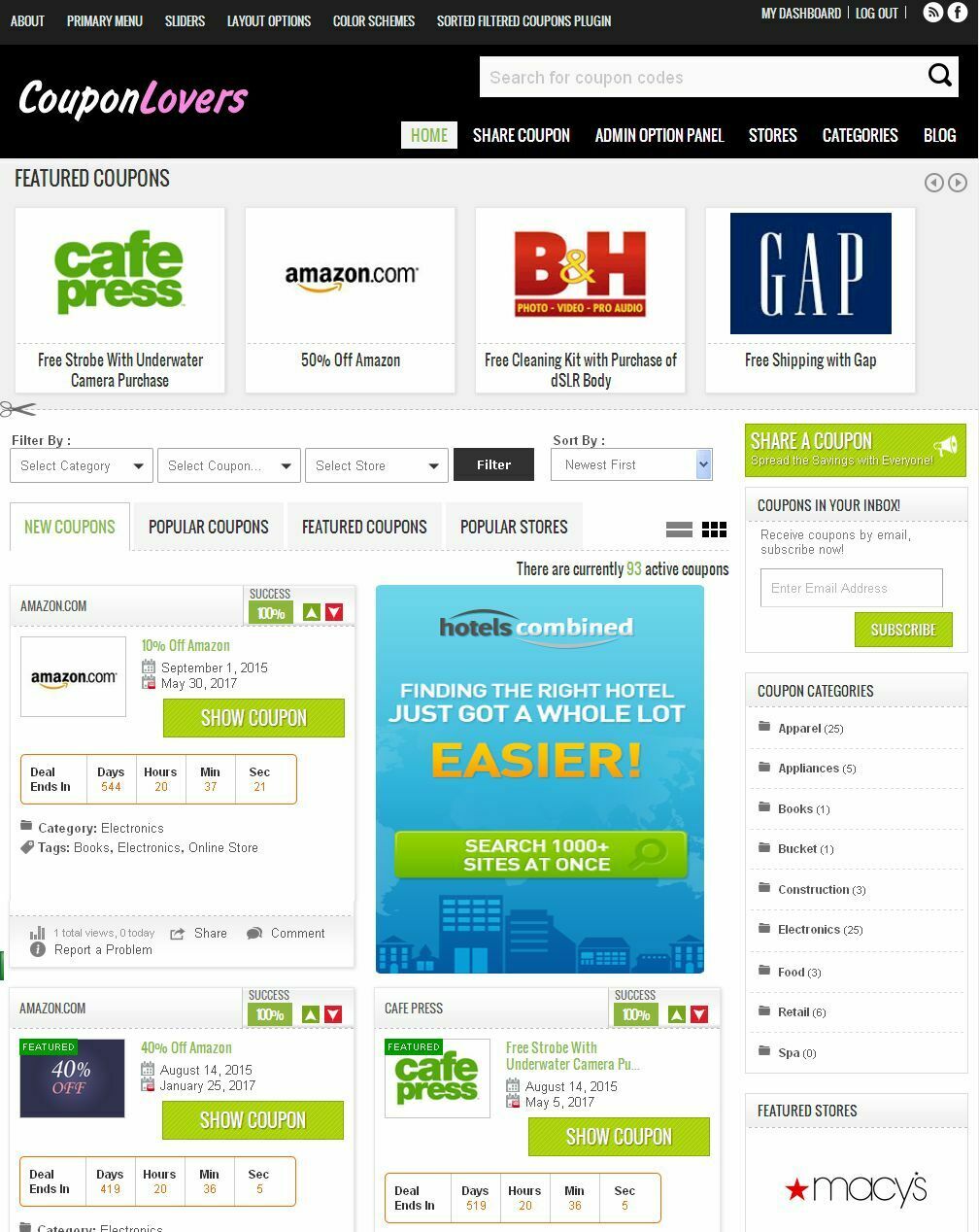 Coupons Discount Deals Affiliate WebSite AUTOPILOT+ Free Hosting with SSL