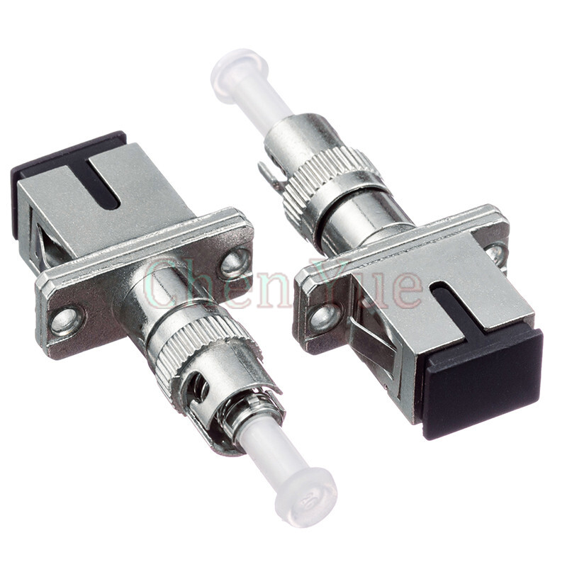 2pcs ST Male to SC Female Hybrid Fiber Optical Adapter Converter Connector SM
