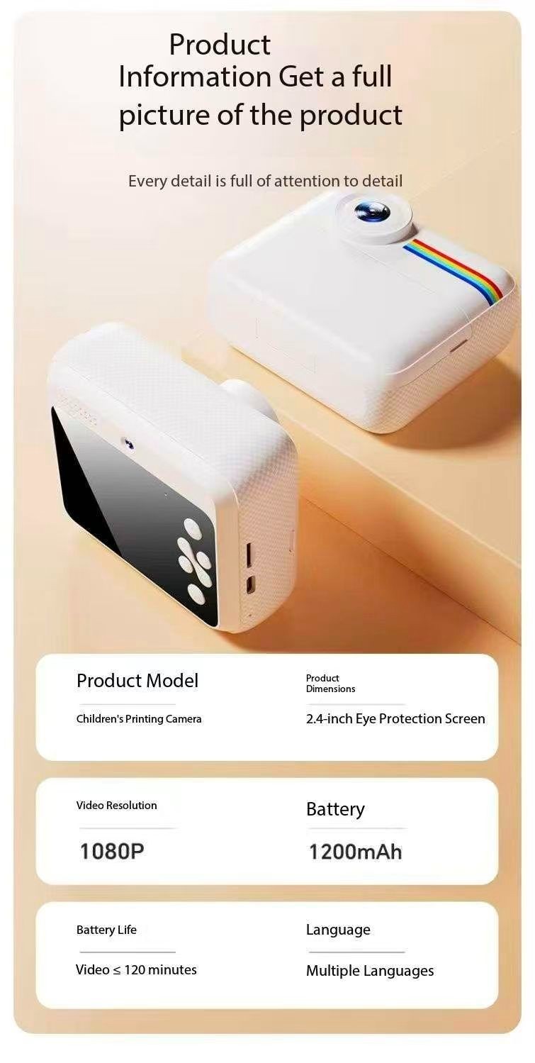 Saika Meng instant camera can take photos and print digital color images