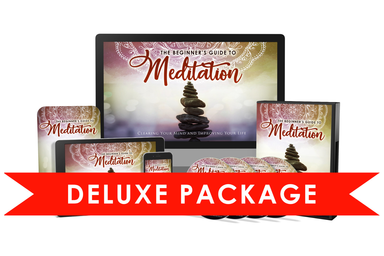 Meditation eBooks , Guides, Website Pages & Courses Bundle w/MRR License