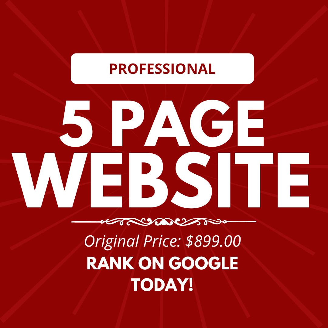 5 PAGE PROFESSIONAL WEBSITE DESIGN PERSONAL / BUSINESS