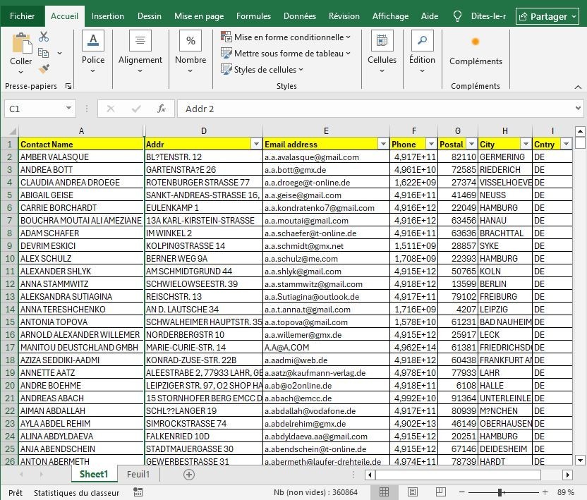 1 MILLION Germany Customers Email Database – B2C Contact leads -Digital Download