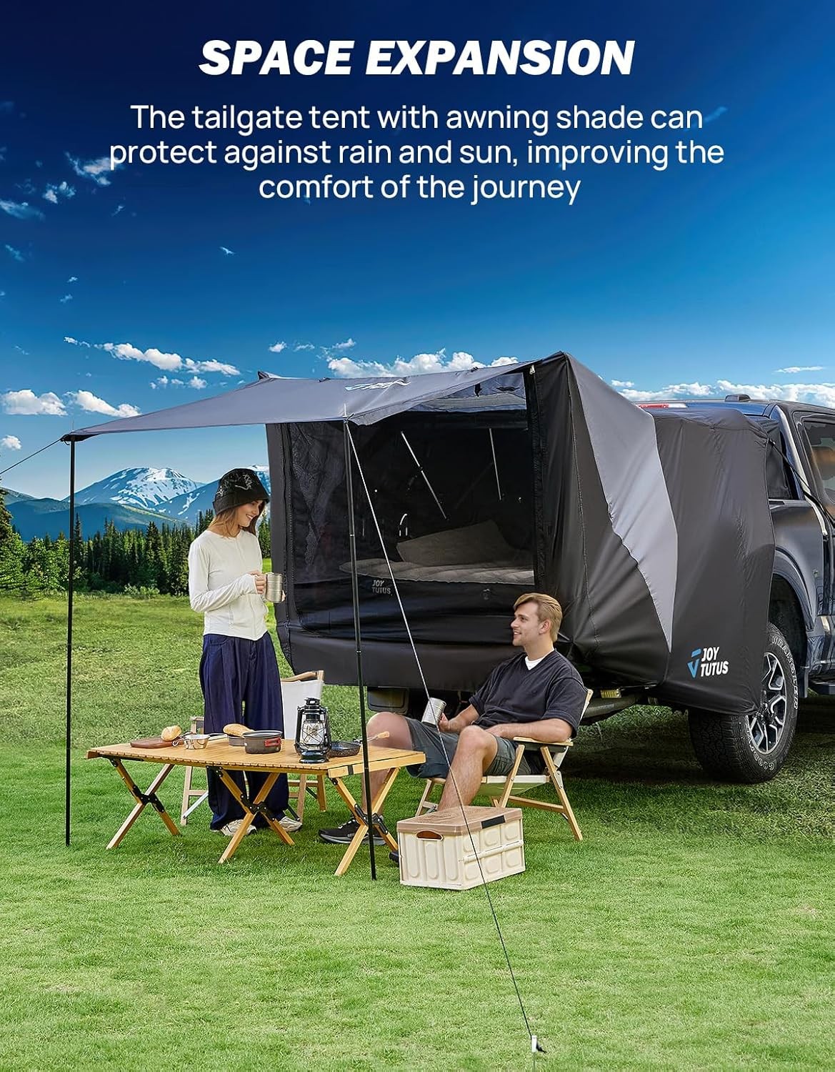 Tailgate Tent JOYTUTUS Truck with Awning