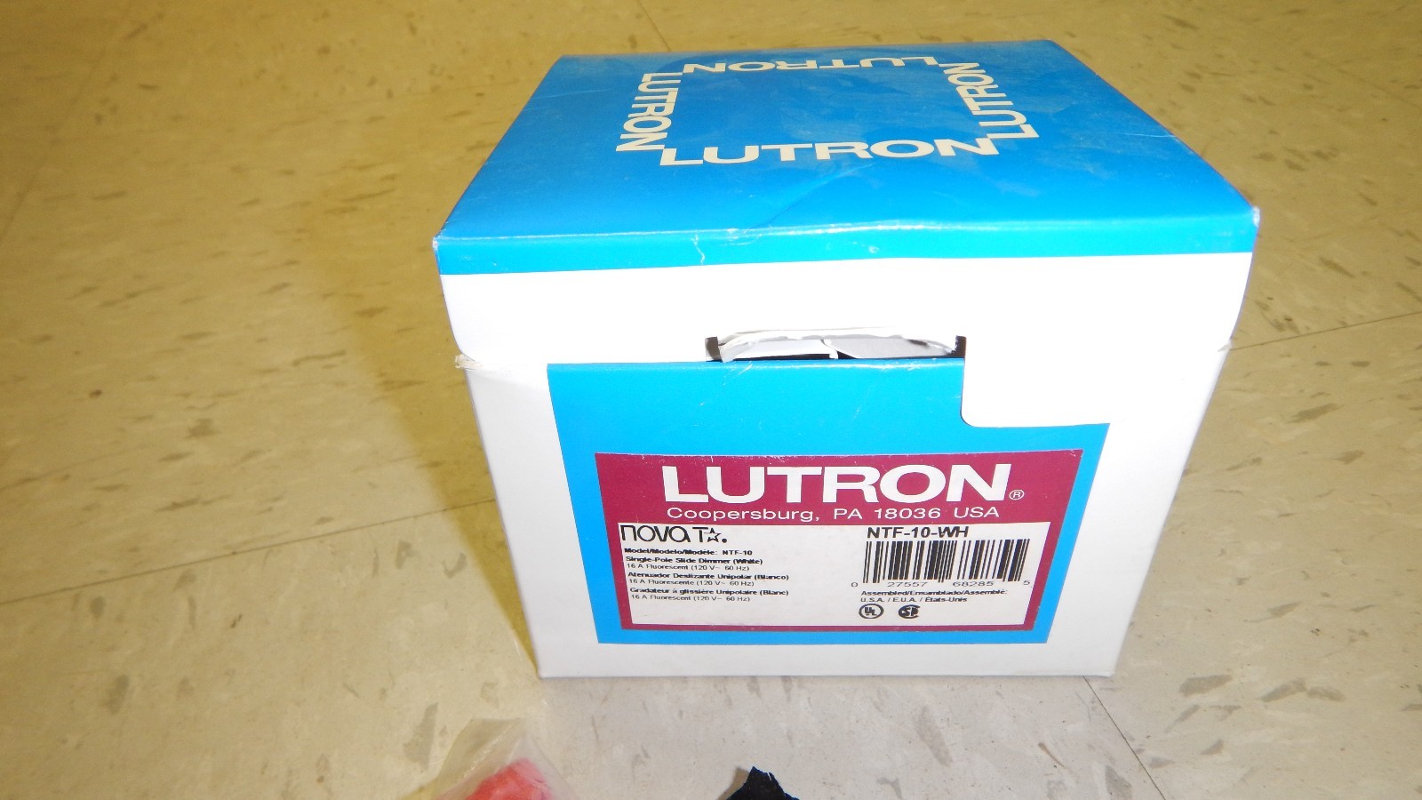 Lutron Single Pole Slide Light Dimmer NFT-10-WH NFT10WH 16A A Amp 120-60Hz New
