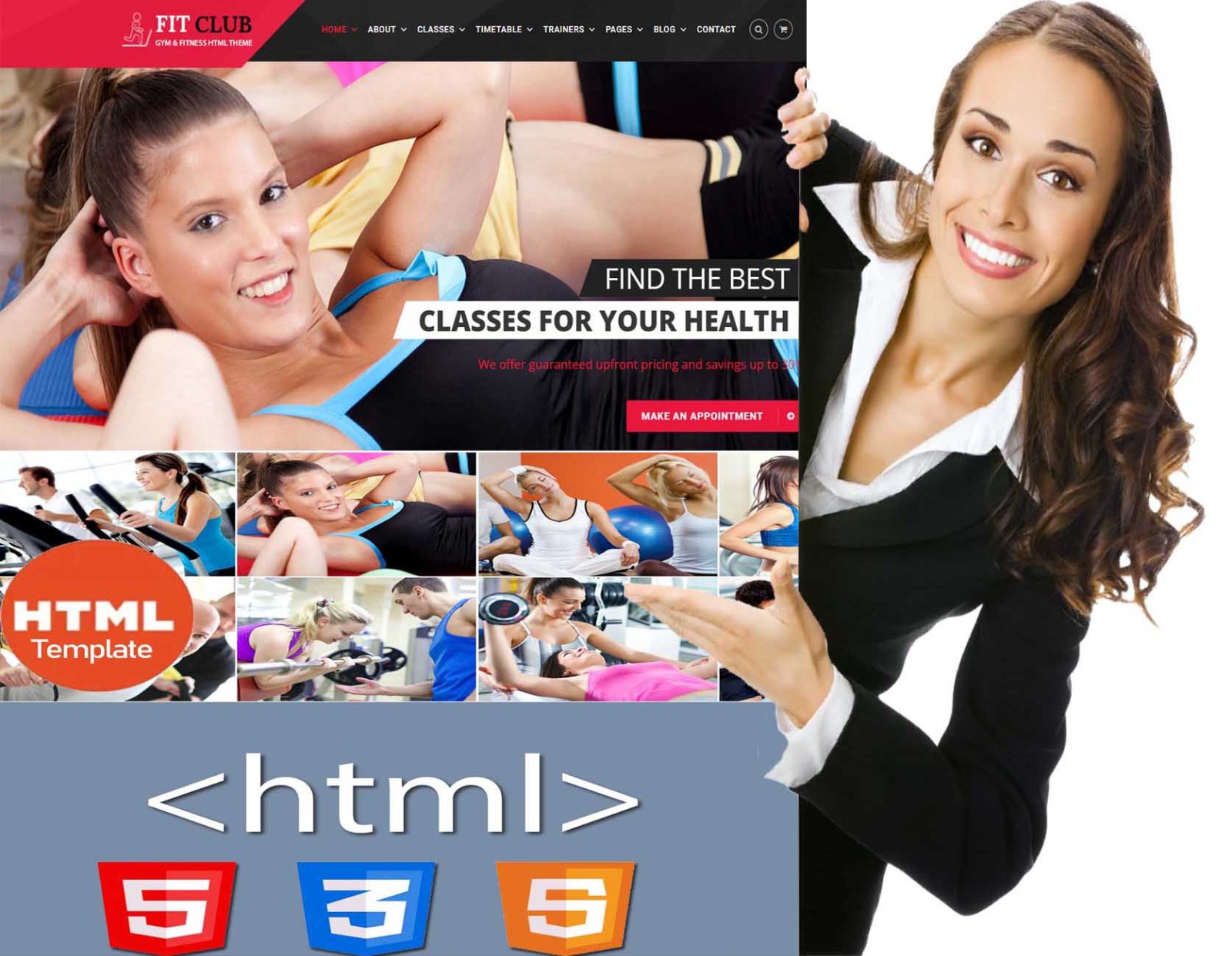 Fitness Club – Health Club | Full HTML Website Template – Fit Club website