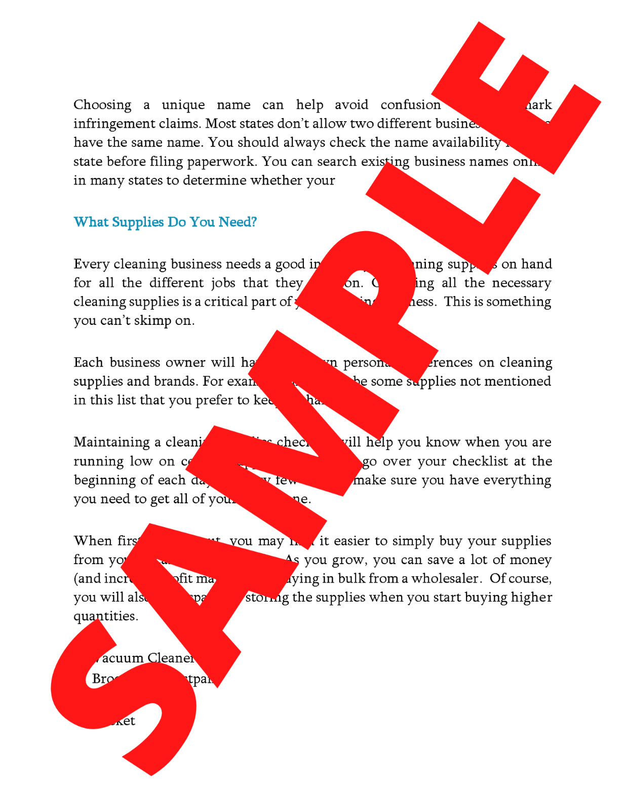 Successful Cleaning Service – Proven Start-Up Guide – Amazing Cash Flow!
