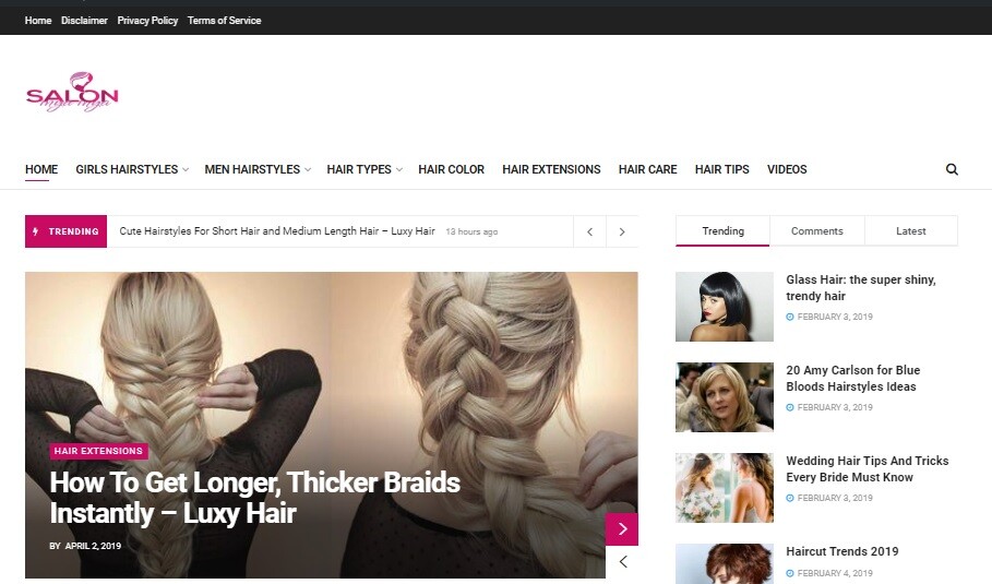 Hair Styles Automated WordPress Website – WordPress Autoblog