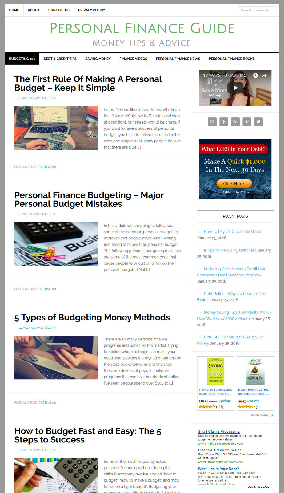 * PERSONAL FINANCE * turnkey affiliate website business for sale w/ AUTO CONTENT