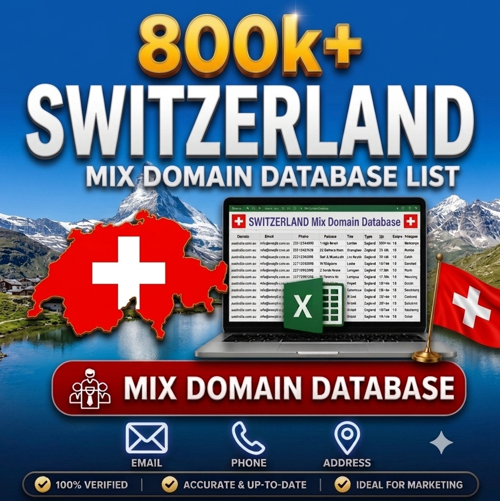 800K SWITZERLAND Email Database list 2026 | Contact Leads (Digital Download)
