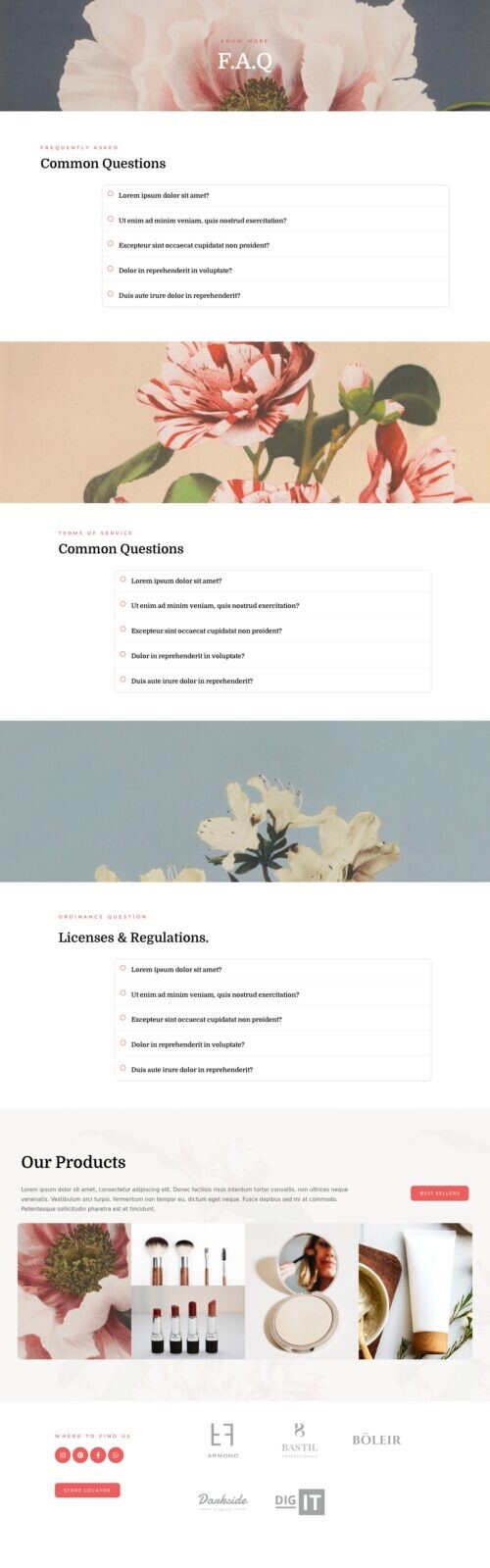 Beautiful Elementor Templates 15 , Mobile Responsive, Salon WordPress Website.