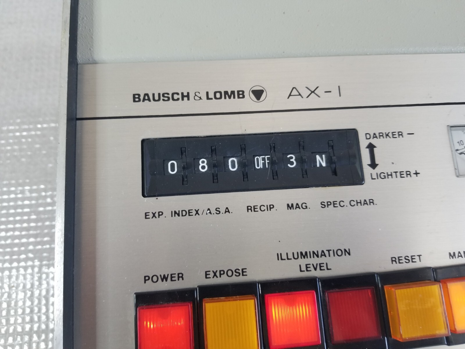 Bausch & Lomb AX-1 Exposure Light Control Meter 42.12.15