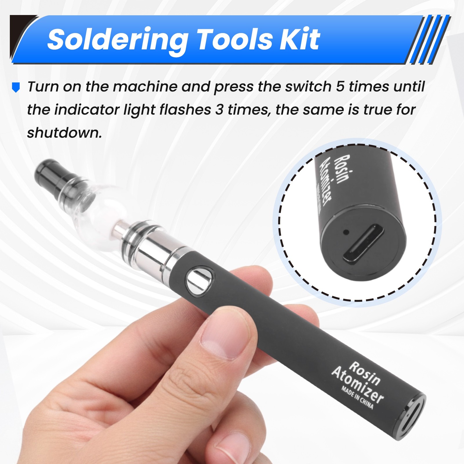 Portable Rosin Atomizing Pen Short Circuit Detector,for Motherboard Repair8607