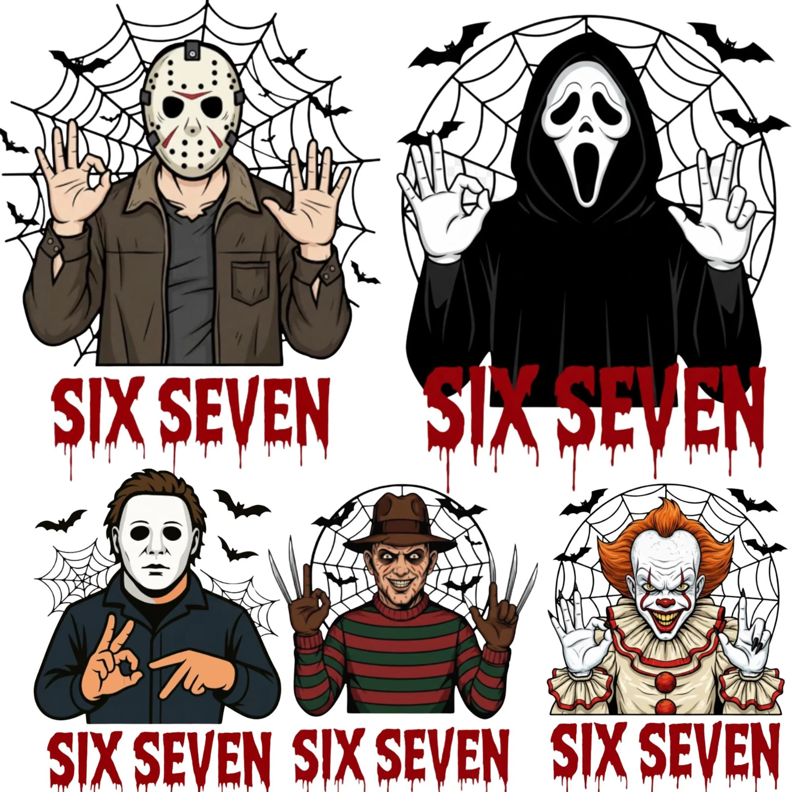 Haunted by 6-7 Halloween PNG Bundle: Spooky Meme Designs (Digital Download)