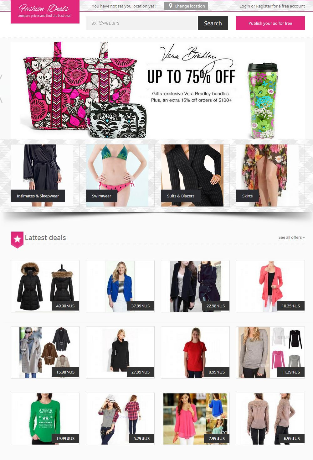 Classified Website (Pink) Free Install