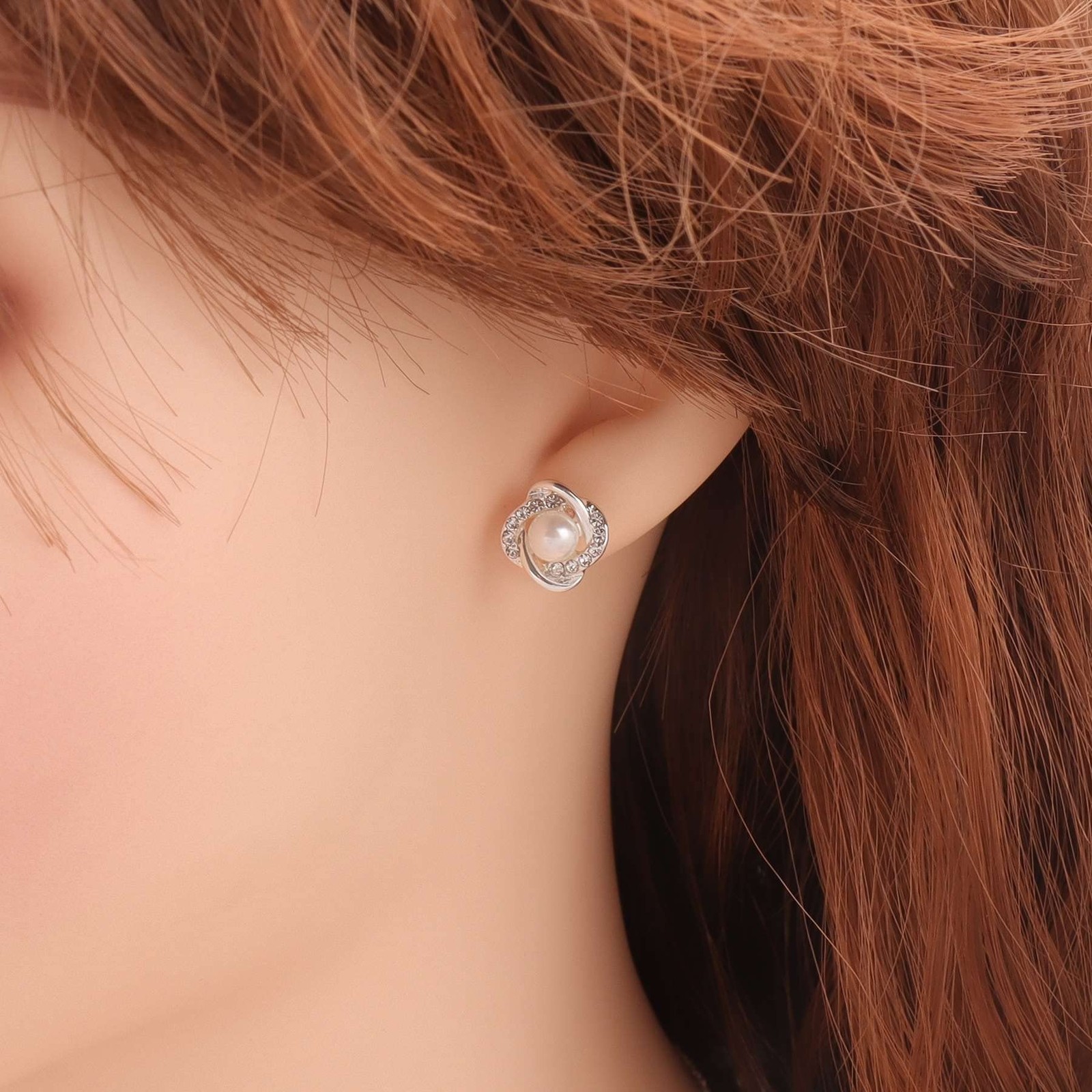 Bridesmaid Jewelry Set for Women 18K Gold & Silver & Rose Gold Plated Love Kn…