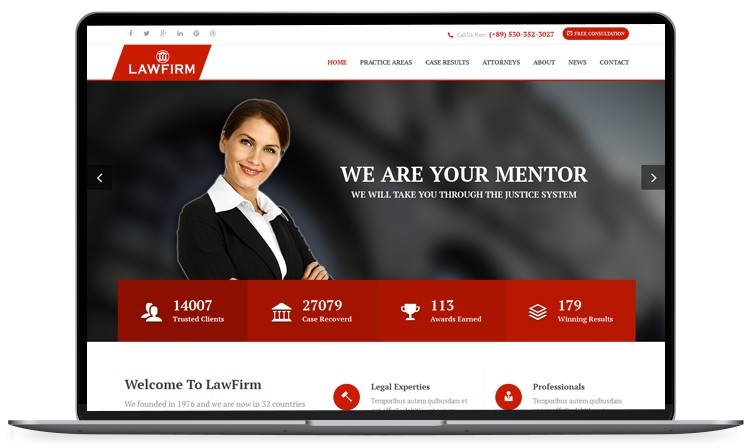 Lawyers Responsive Website, Custom Web design, Law Firm Website Mobile