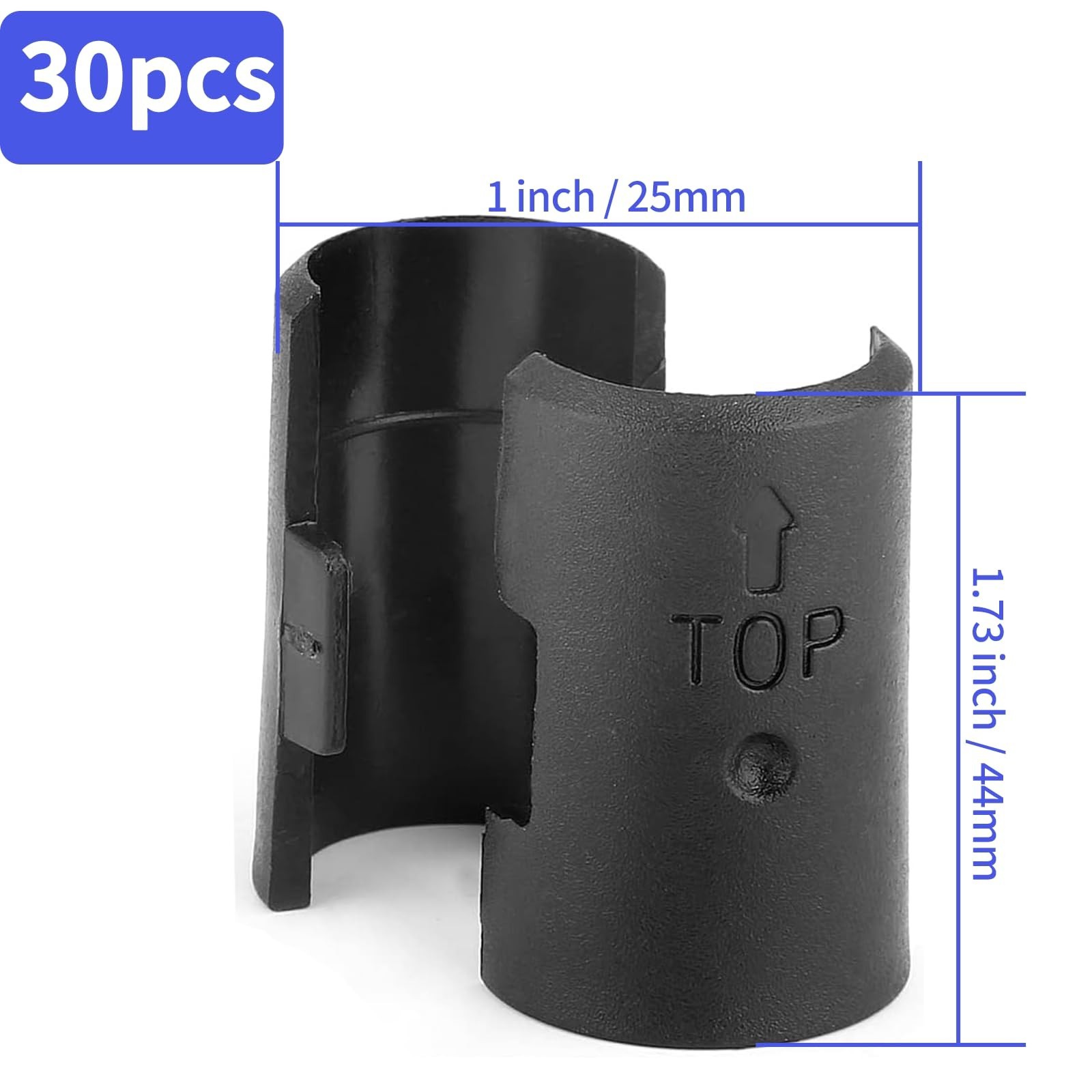 30 Pack Black Wire Shelf Clips 1 inch Wire Shelf Clips, Plastic Shelving Clip…