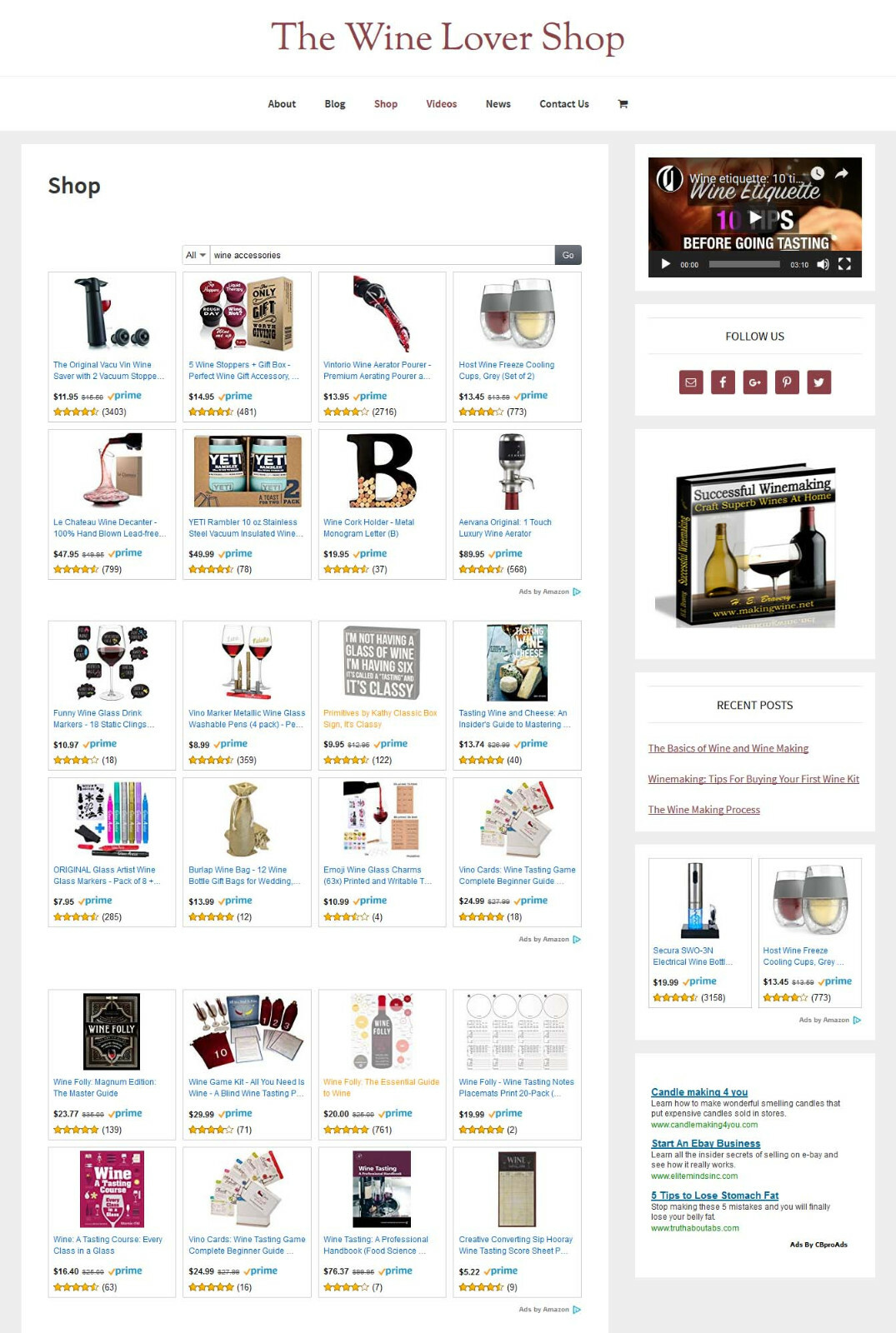 [NEW DESIGN] * WINE LOVER STORE * blog website business for sale AUTO CONTENT