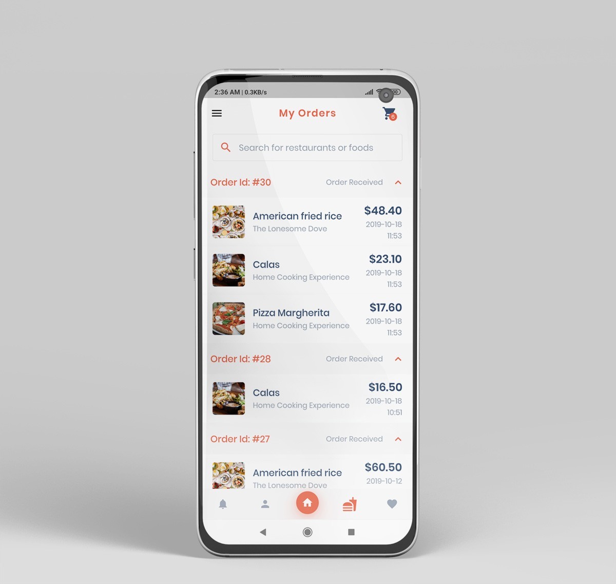 Food Delivery Flutter App | Android & iOS | PHP Laravel Admin Panel