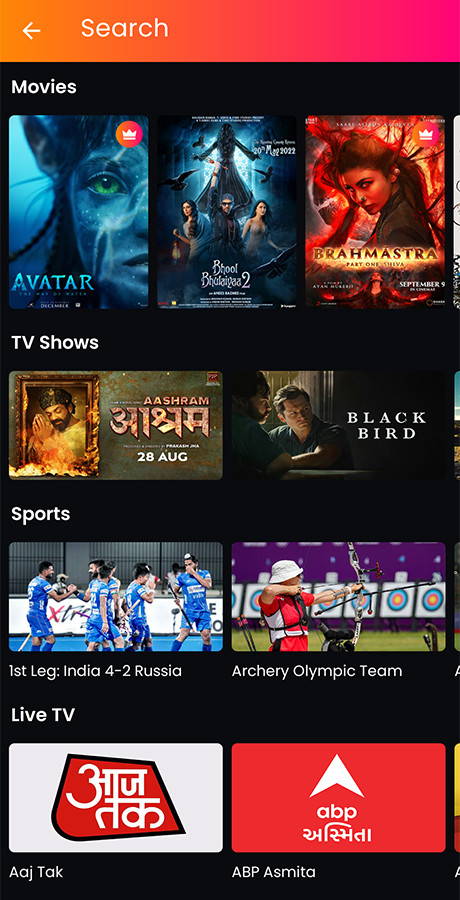 StreamPlay Android App | Streaming + OTT Platform | Movies, TV Shows, Live TV