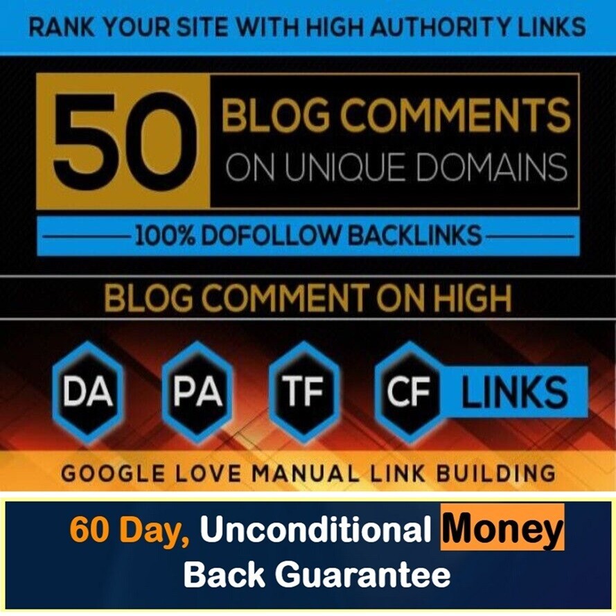 50 High Quality Manual Blog Comments (SEO Backlinking Service)